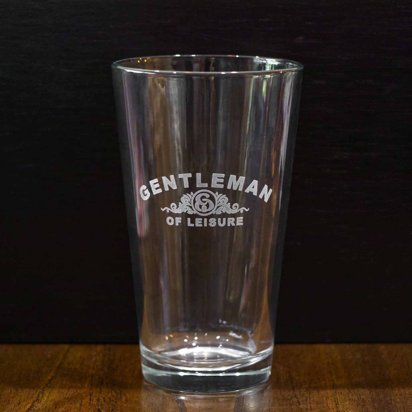 Gentleman of Leisure - Engraved Pint Glass