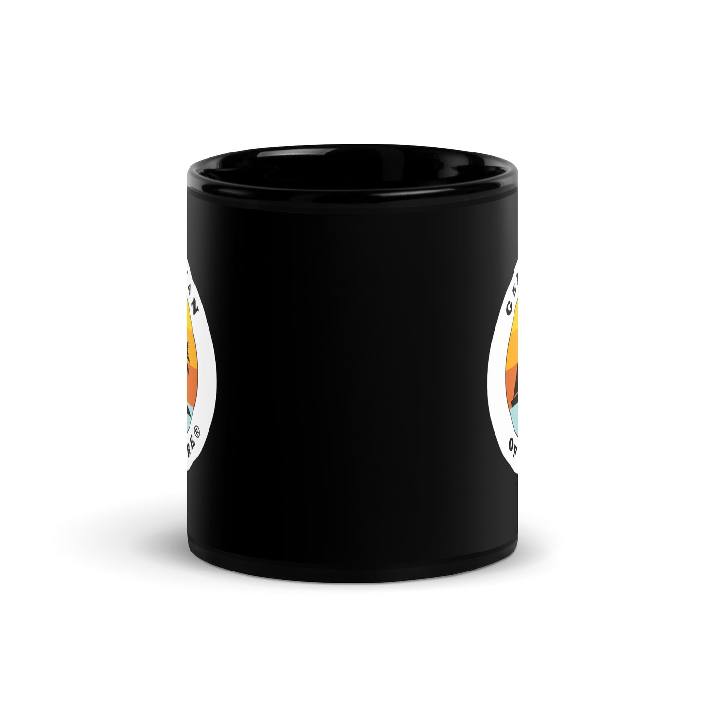 Gentleman of Leisure - Black Glossy Mug - (white logo)