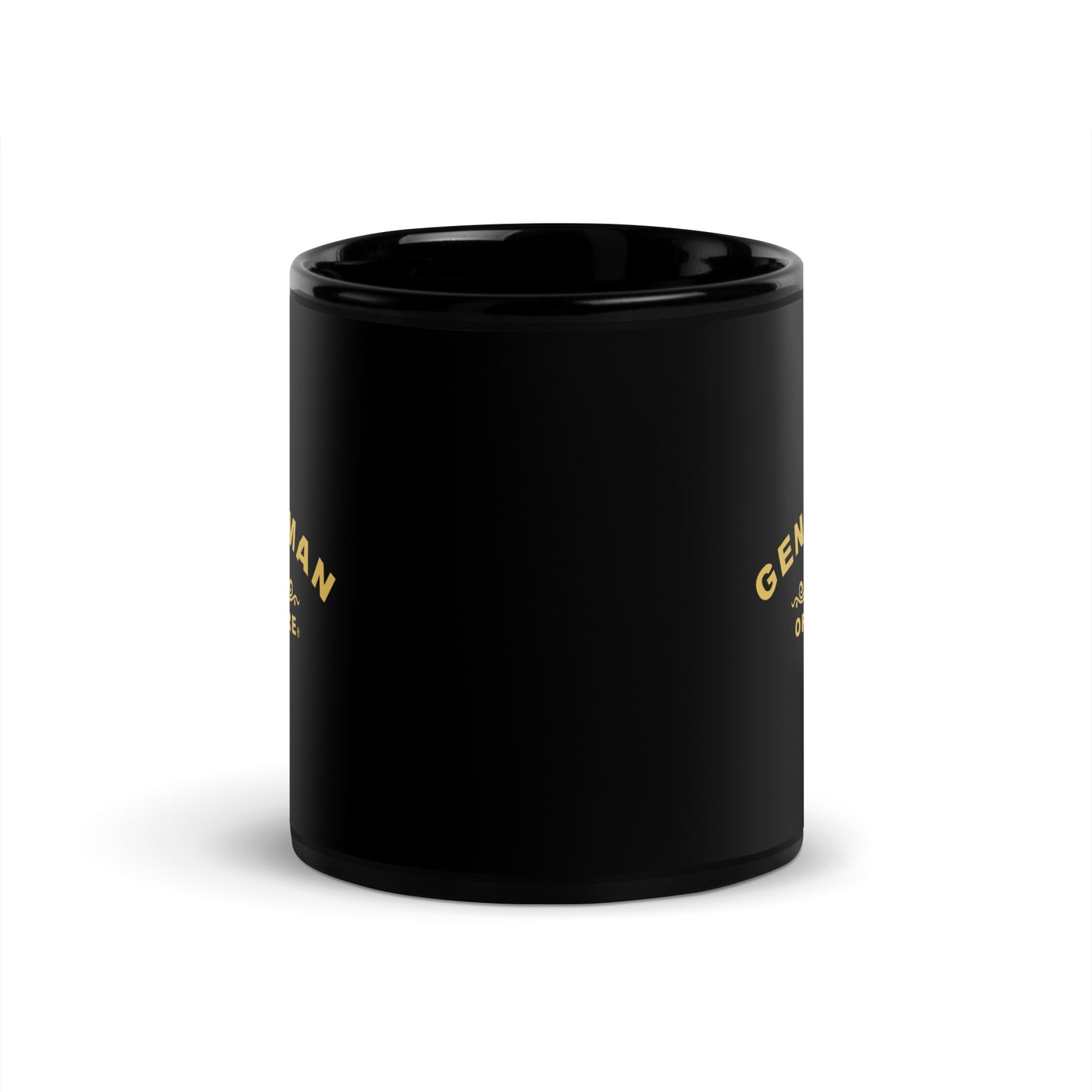 Gentleman of Leisure - Black Glossy Mug - (gold crest)