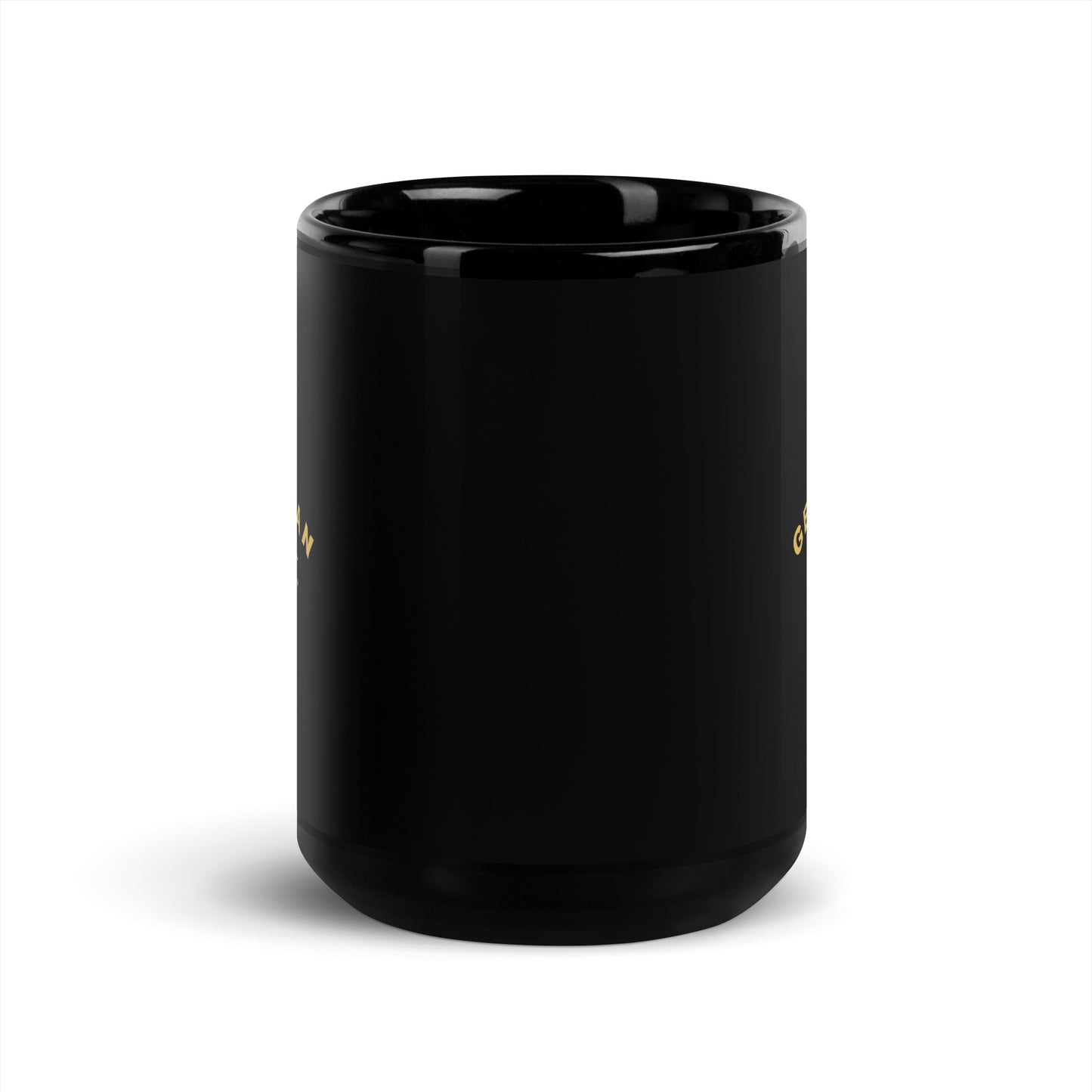 Gentleman of Leisure - Black Glossy Mug (gold crest)