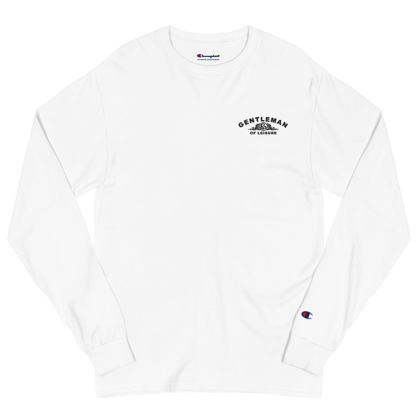 Gentleman of Leisure - Embroidered (black crest) - Men's Champion - Long Sleeve Shirt