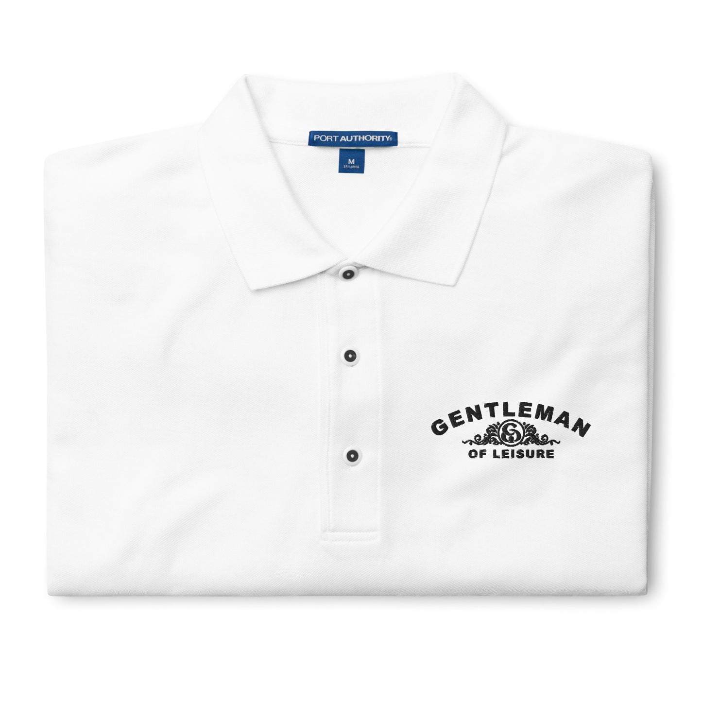 Gentleman of Leisure - Men's Premium Polo - (black logo)