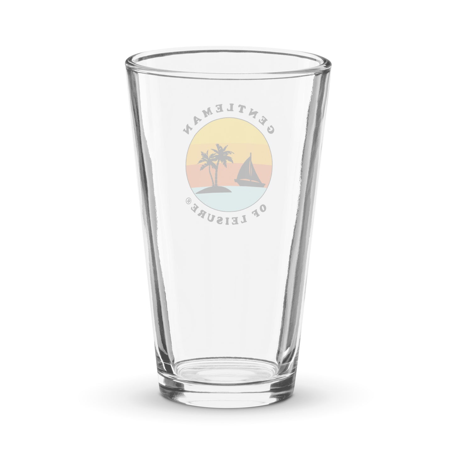 Gentleman of Leisure - Shaker pint glass - (white logo)