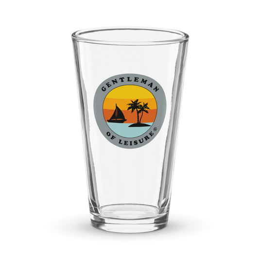 Gentleman of Leisure - Shaker Pint Glass - (gray logo)