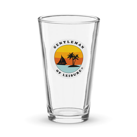 Gentleman of Leisure - Shaker pint glass - (white logo)