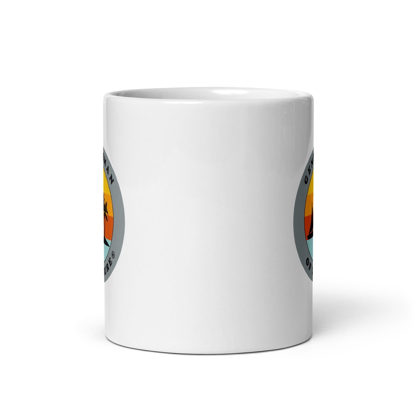 Gentleman of Leisure - White glossy mug - (gray logo)
