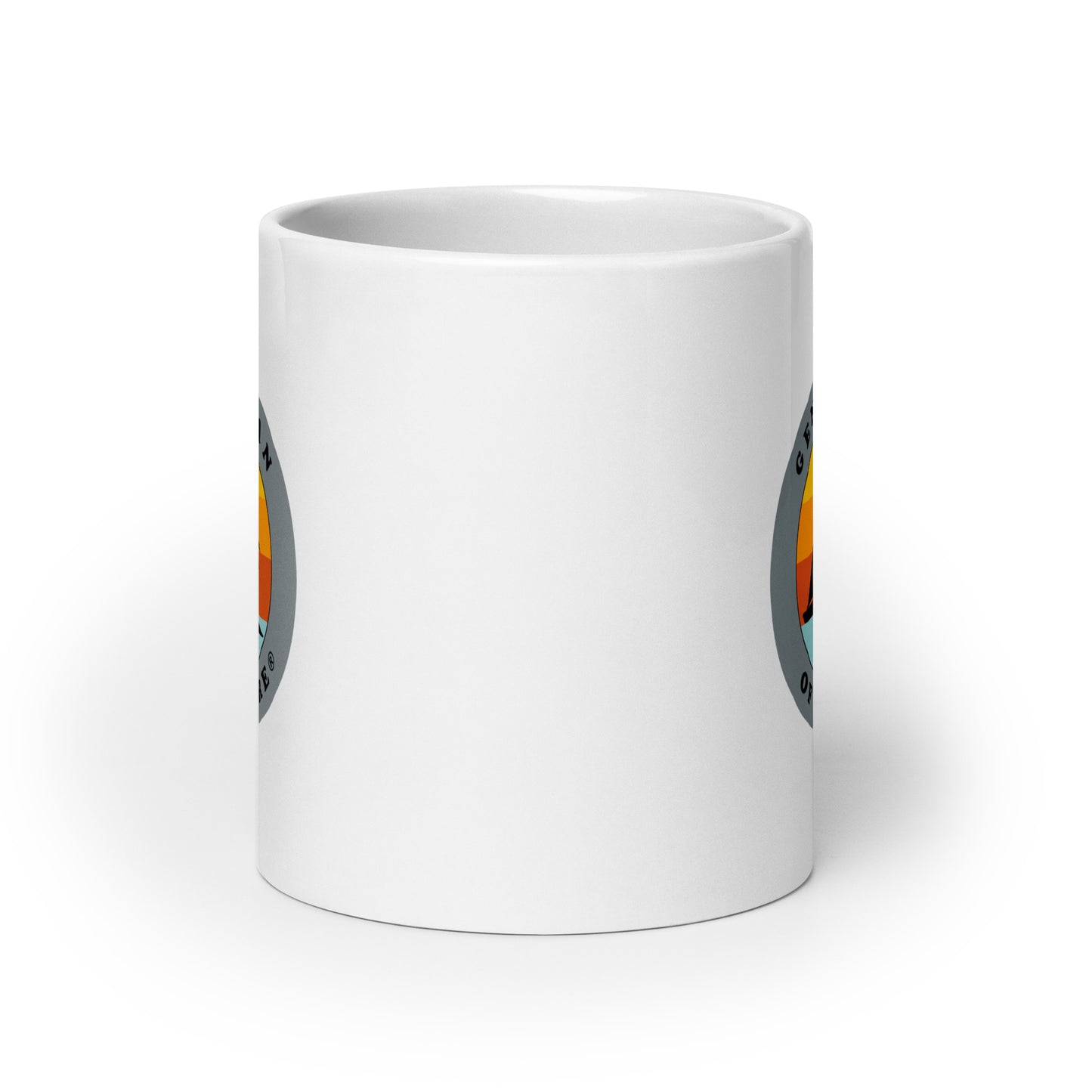 Gentleman of Lesiure - White glossy mug - (gray logo)